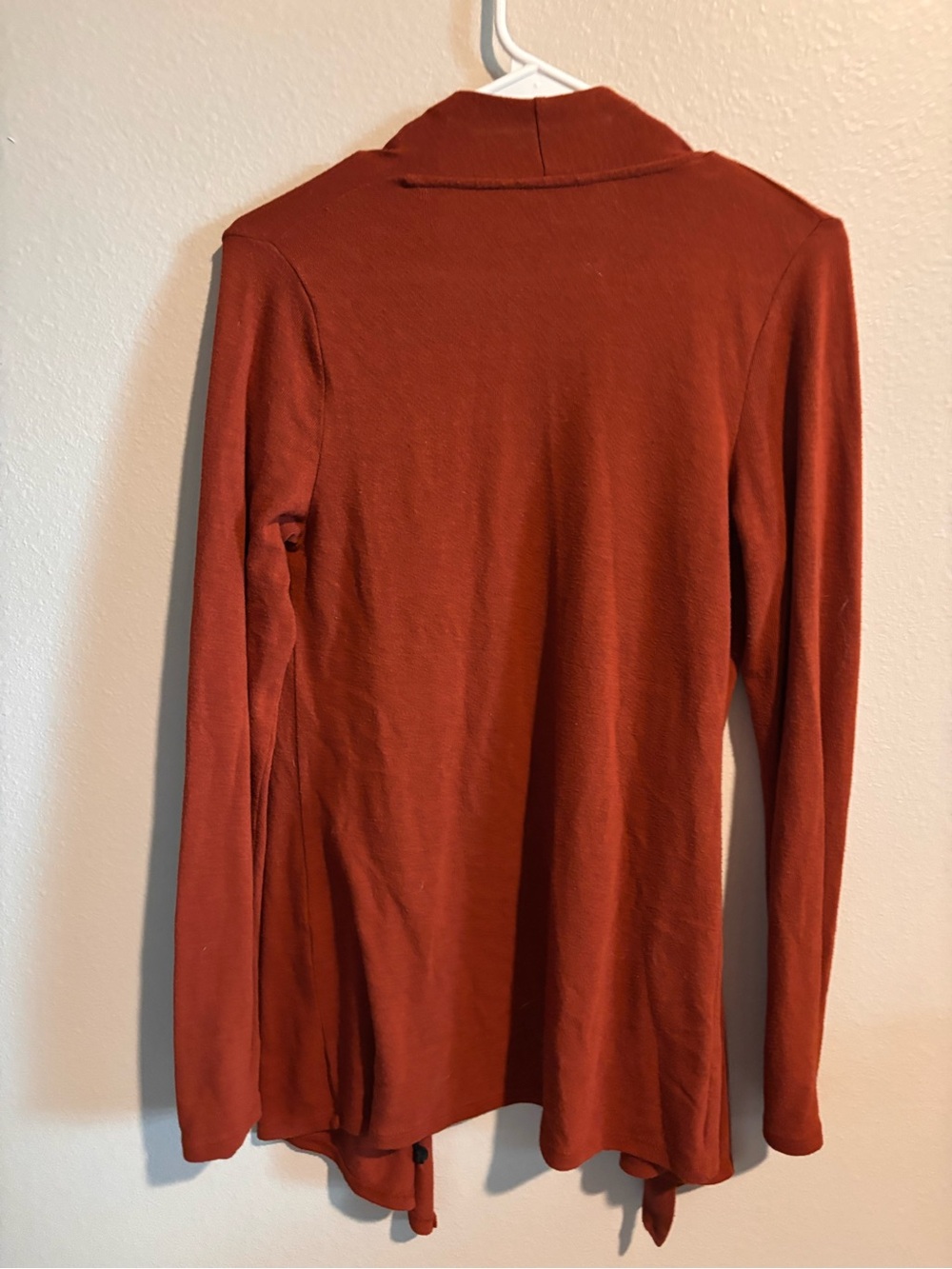 MIX Size M Open-Front Women's Cardigan Sweater - Rust - Picture 3 of 3